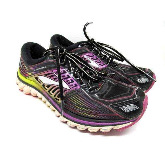Brooks Glycerin 13  Black  3D Fit Print Running Womens Shoes US 8 EUR 39 - Picture 1 of 7